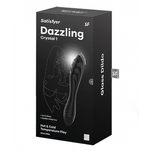 Стеклянный фаллоимитатор Satisfyer Dazzling Crystal (18,2×3,6 см), черный
