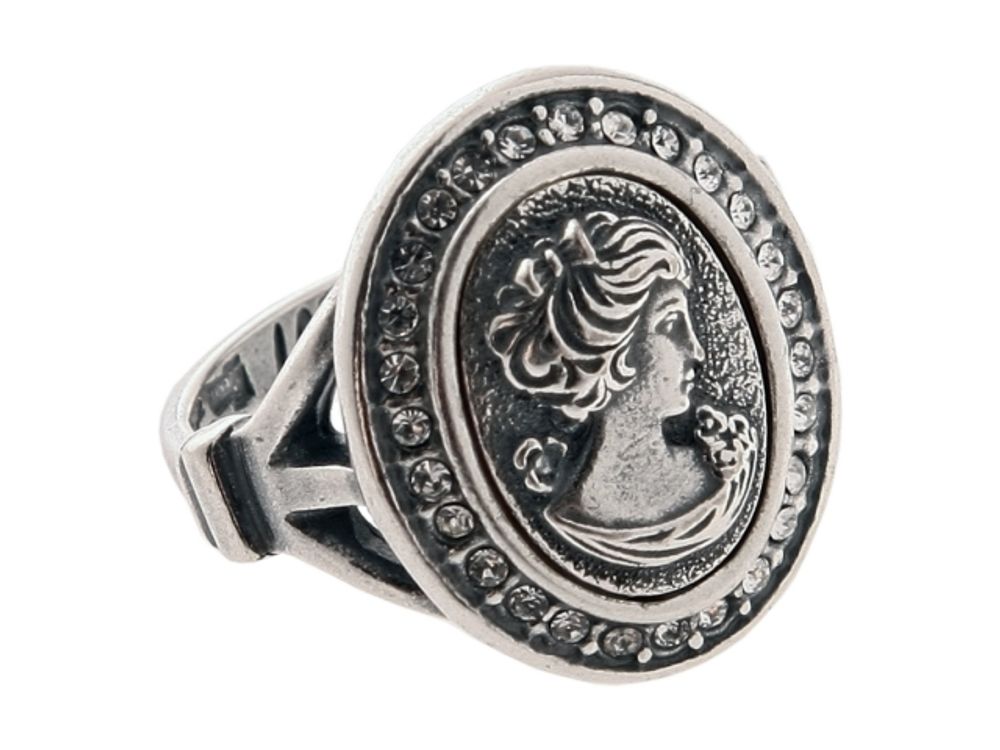 "Алевтина" серьги в серебряном покрытии из коллекции "Пальмира" от Jenavi с английским замком