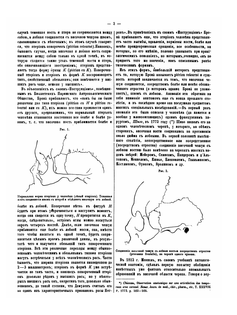 О некоторых аномалиях человеческого черепа и преимущественно об их распространении по расам | Д. Анучин