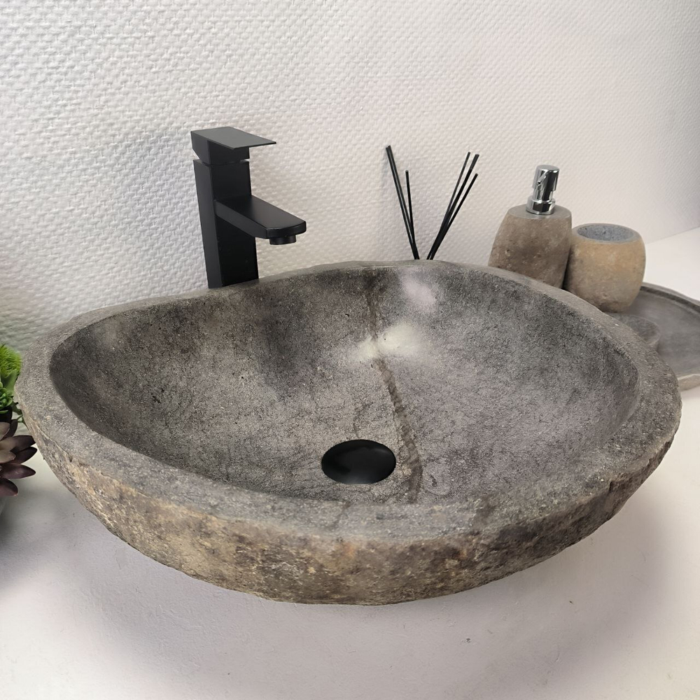 Раковина из речного камня RS-63656 (48*44*15) 0123