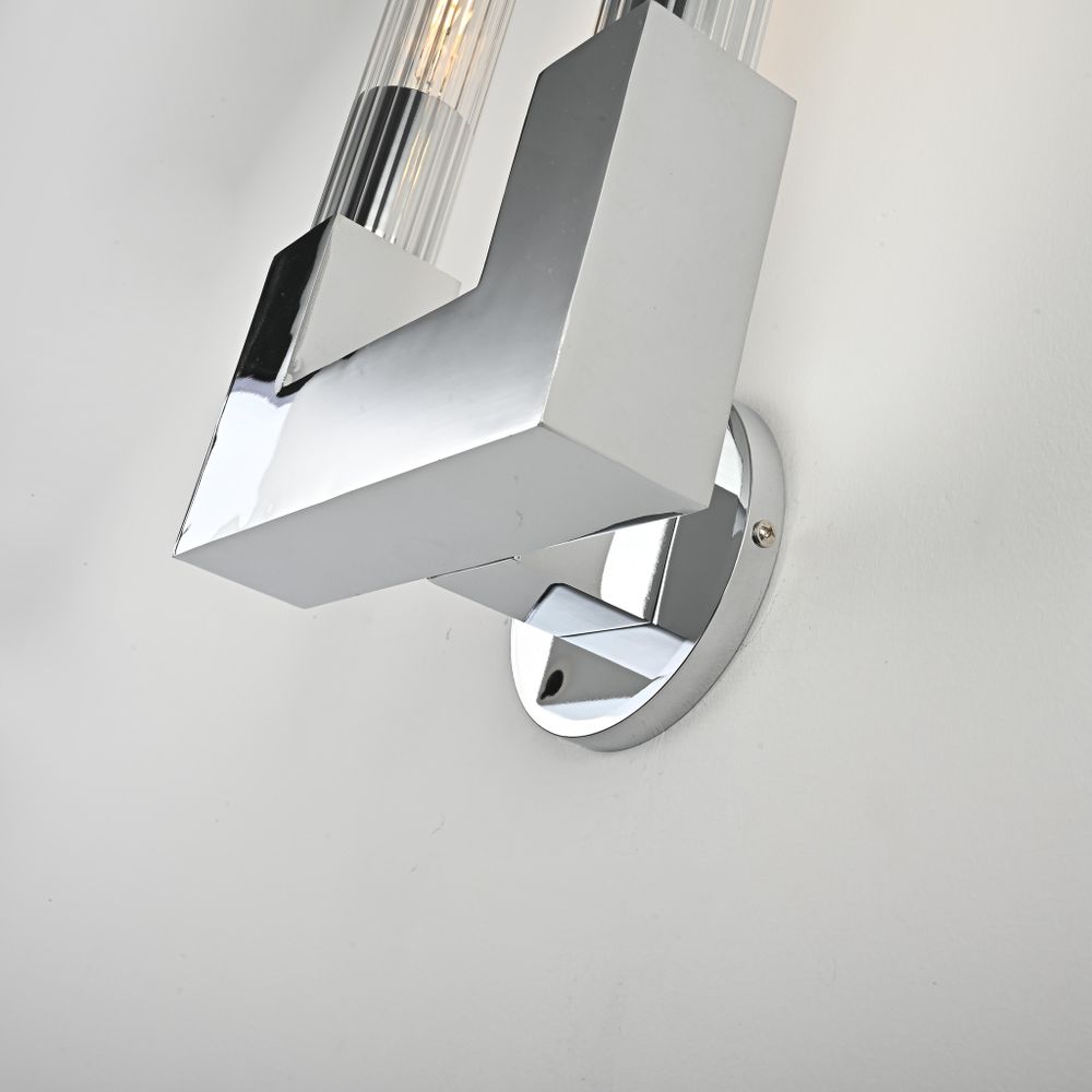 Бра Canelle Wall Lamp Double Sconces Chrome By Imperiumloft