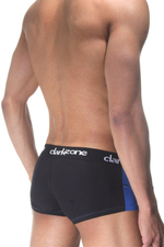 Сине-черные мужские хлопковые трусы-боксеры (Размер: S) (Цвет: синий с черным)