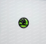 Эмблема Skoda стандартная 80мм (зеленый)