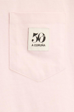 ZARA ФУТБОЛКА С НАШИВКОЙ, ЦВЕТ РОЗОВОГО ДЕРЕВА