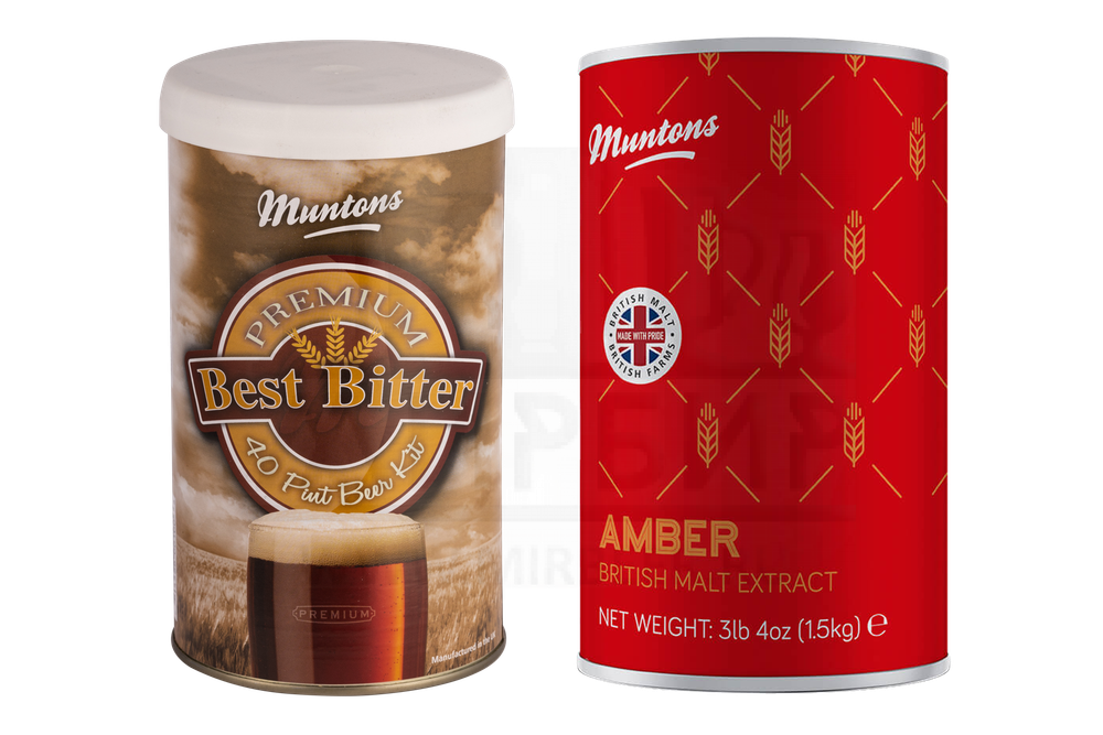Комплект: Muntons "Bitter", 1,5 кг + Muntons "Amber", 1,5 кг
