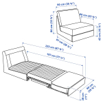 Кресло-кровать 1-местное - IKEA KIVIK/КИВИК ИКЕА, розовый