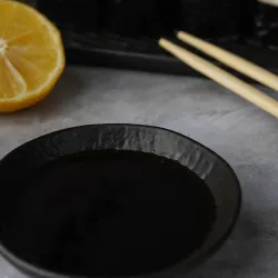 Соусник 40 мл d 7,8 см h2,4 см круглый фарфор Black Raw Wood P.L. Proff Cuisine [12]