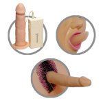 Кукла-мужчина Gladiator с виброфаллосом и языком (Цвет: телесный)