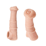 Насадка Cock Sleeve с крупной головкой телесная TPE KOKOS CS-011-M