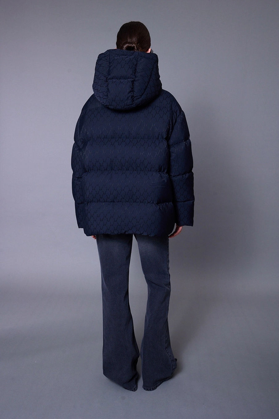 Куртка черная зимняя LOGO NET BLACK