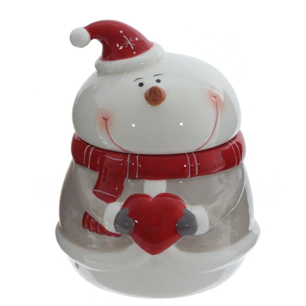GAEM Конфетница "Веселый снеговик", 1000 мл, L14 W14,5 H19 см