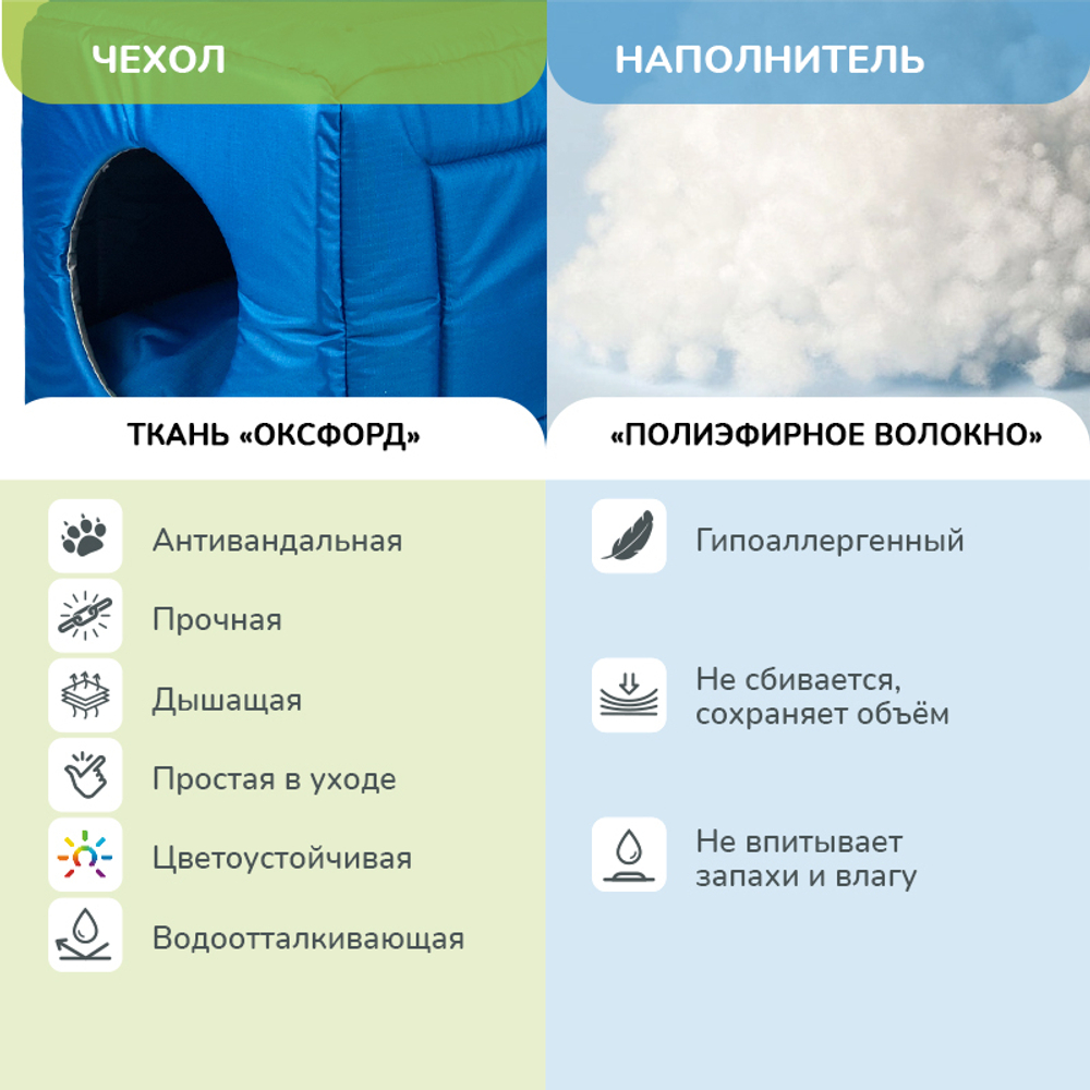 Дом куб-трансформер ZOOEXPRESS "Oxford" синий/серый