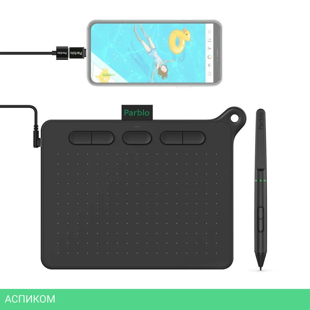 Графический планшет Parblo Ninos S Black