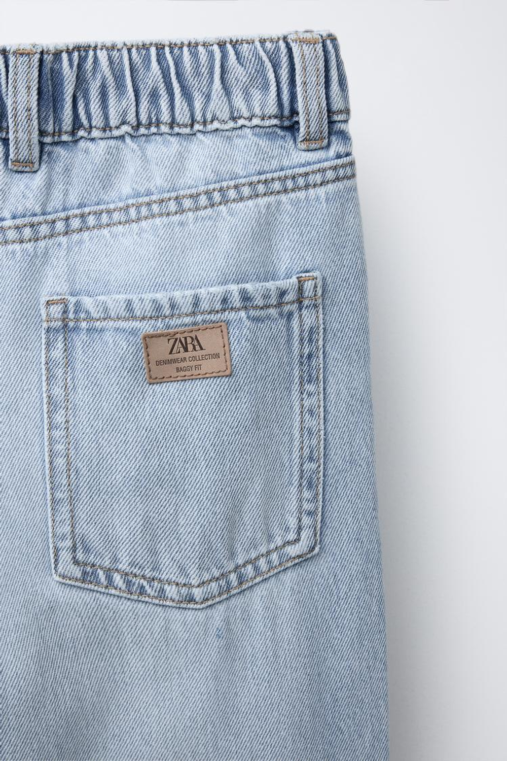 ZARA ДЖИНСЫ BAGGY FIT, ГОЛУБОЙ