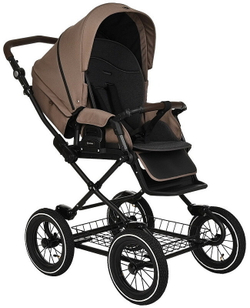 Детская коляска Roan Bass Next Classic d12 3 в 1 с автокреслом Tutis Elo Lux Black RCL265/1 Raisin Mood