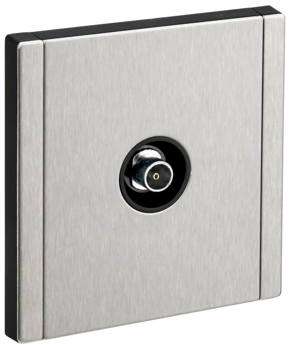 FORTE&PIANO Розетка TV оконечная FP728M металл никель IEK