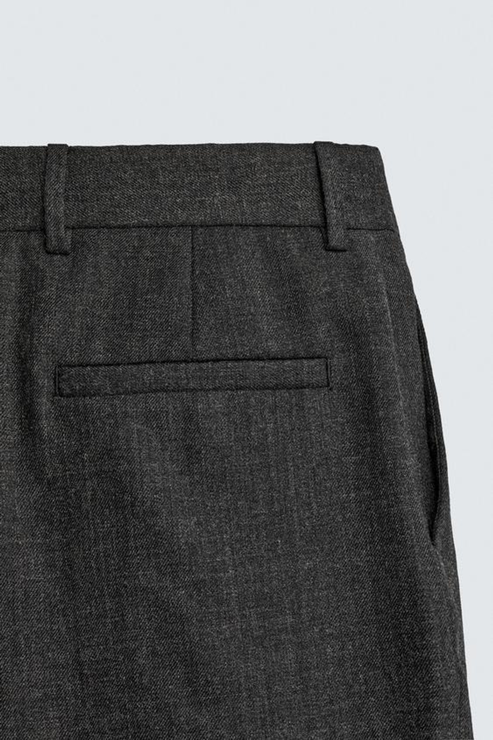 ZARA БРЮКИ ИЗ 100% ШЕРСТИ С ЗАЩИПАМИ — LIMITED EDITION, АНТРАЦИТОВО-СЕРЫЙ