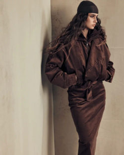 Юбка миди из вельвета