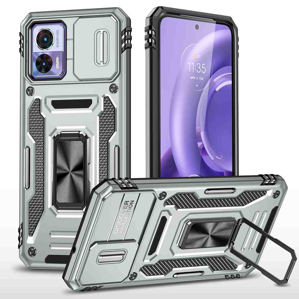 Чехол Safe Case с кольцом и защитой камеры для Moto Edge 30 Neo