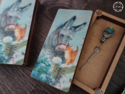 Игольница "Ослик и котёнок"