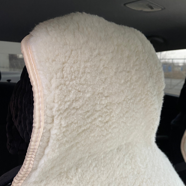 Накидки (2шт) чехлы на сиденье из овечьей шерсти (100%)