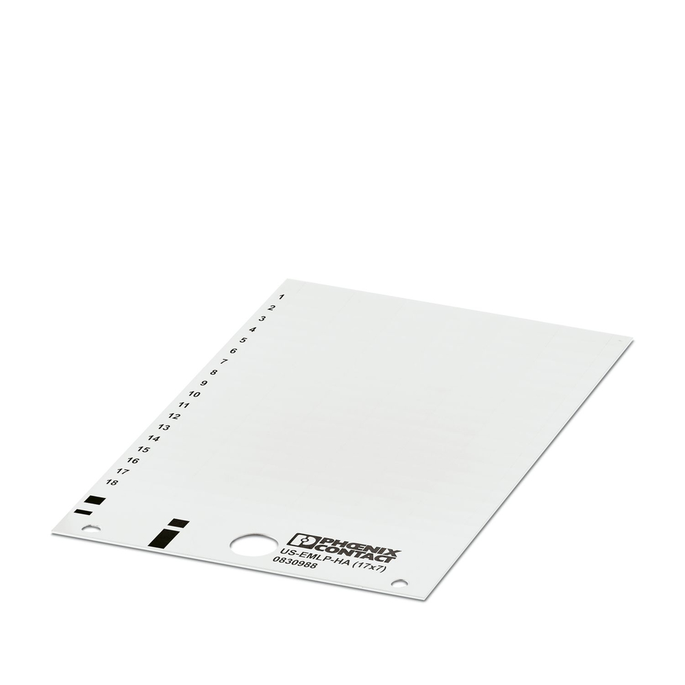 0830994 - US-EMLP-HA (17X7) CUS - Пластиковая табличка