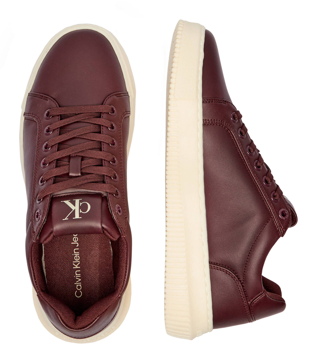 Кожаные кроссовки chunky CALVIN KLEIN JEANS - бордовый(YM0YM01124)