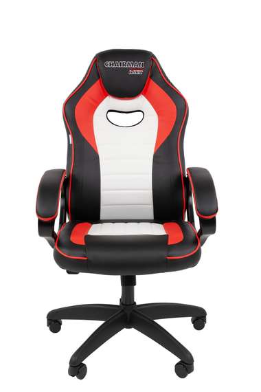 Офисное кресло Chairman Game 16 Россия экокожа черный/красный/белый