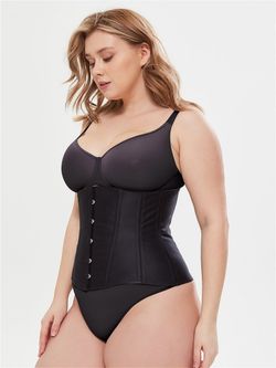 Черный глянцевый корсет для больших размеров