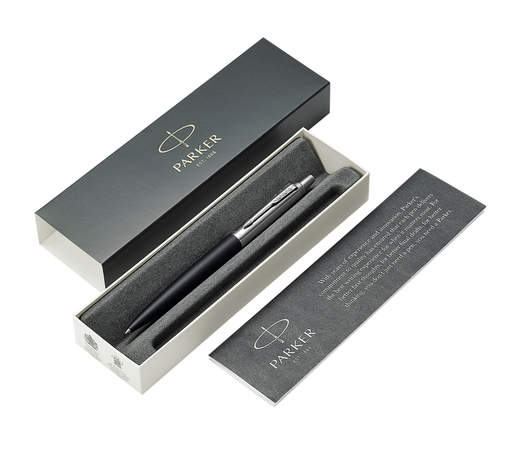 Шариковая ручка Parker Jotter K60, цвет: Black, стержень: Mblue (без гравировки)