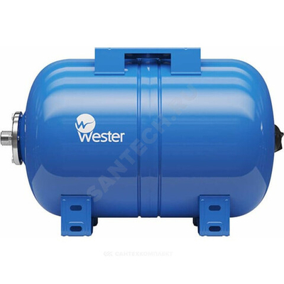 Гидроаккумулятор WAO 50 л 10 бар 1" наружная резьба горизонтальный Wester 0-14-0970