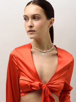 Чокер "Lotus pearl" Silver