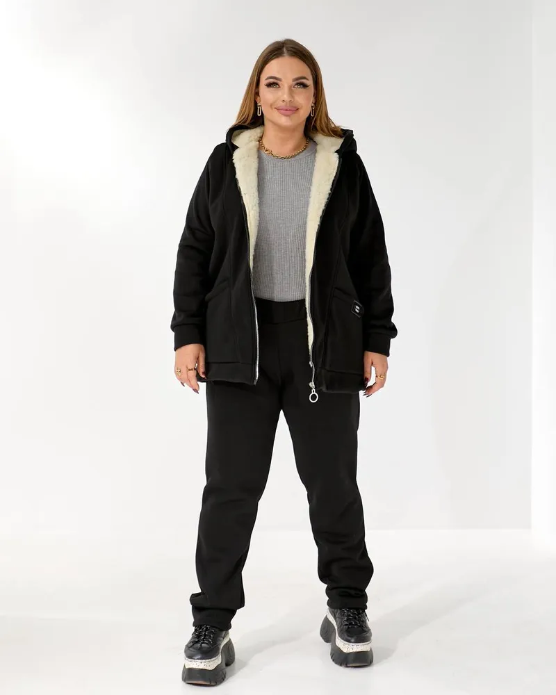 Костюм с мехом УК-5478 Фабрика Моды