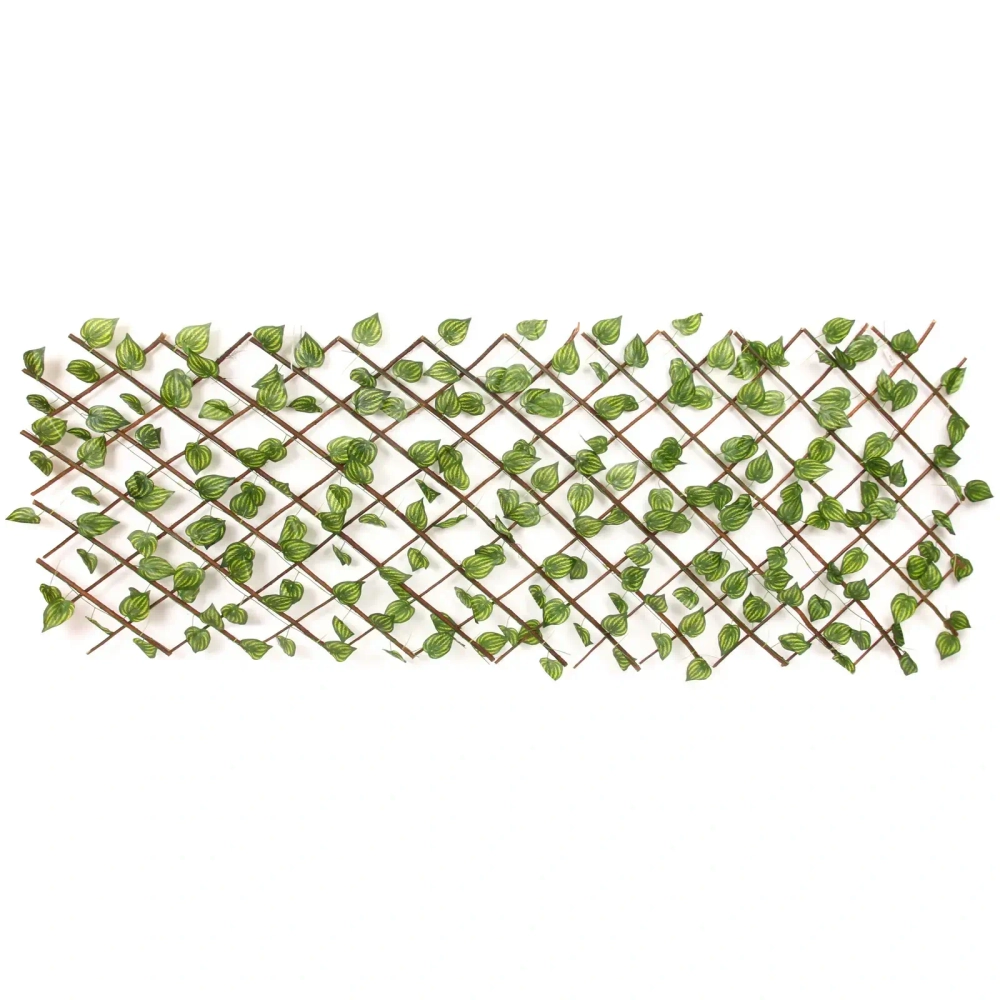 Забор декоративный «Листья плюща» при ширине 2 м высота 0,95 м (h-1,2м в сложенном), Зеленый