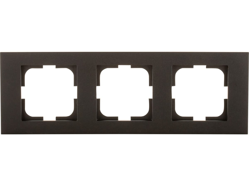 Рамка 3-ая OVIVO GRANO черный металлик 400-170000-227