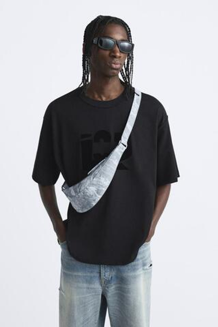ZARA СУМКА-БУМЕРАНГ МИНИ С ПЛЕЧЕВЫМ РЕМНЕМ,  РАЗНОЦВЕТНЫЙ