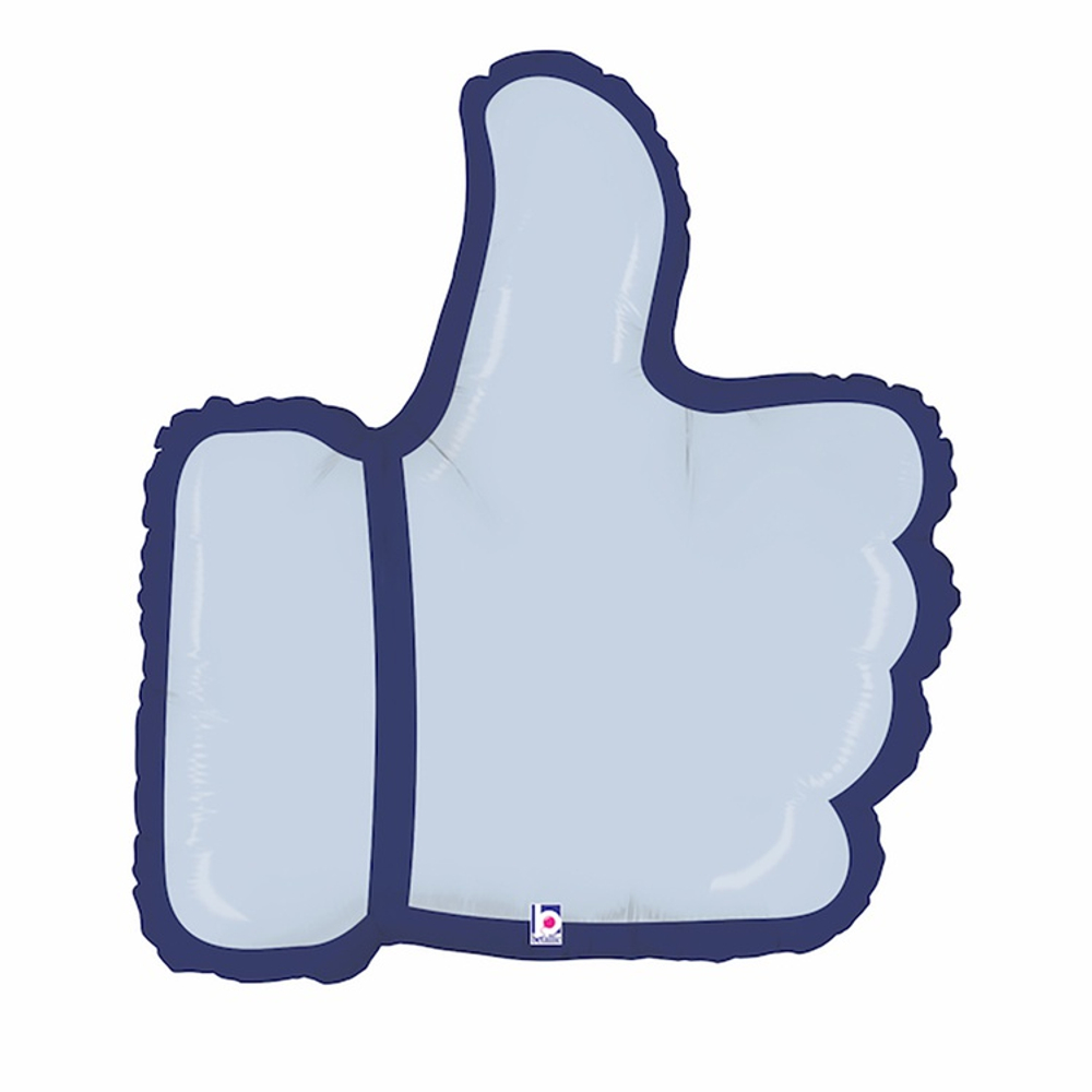 Шар Фольгированный Палец большой вверх (Белый)