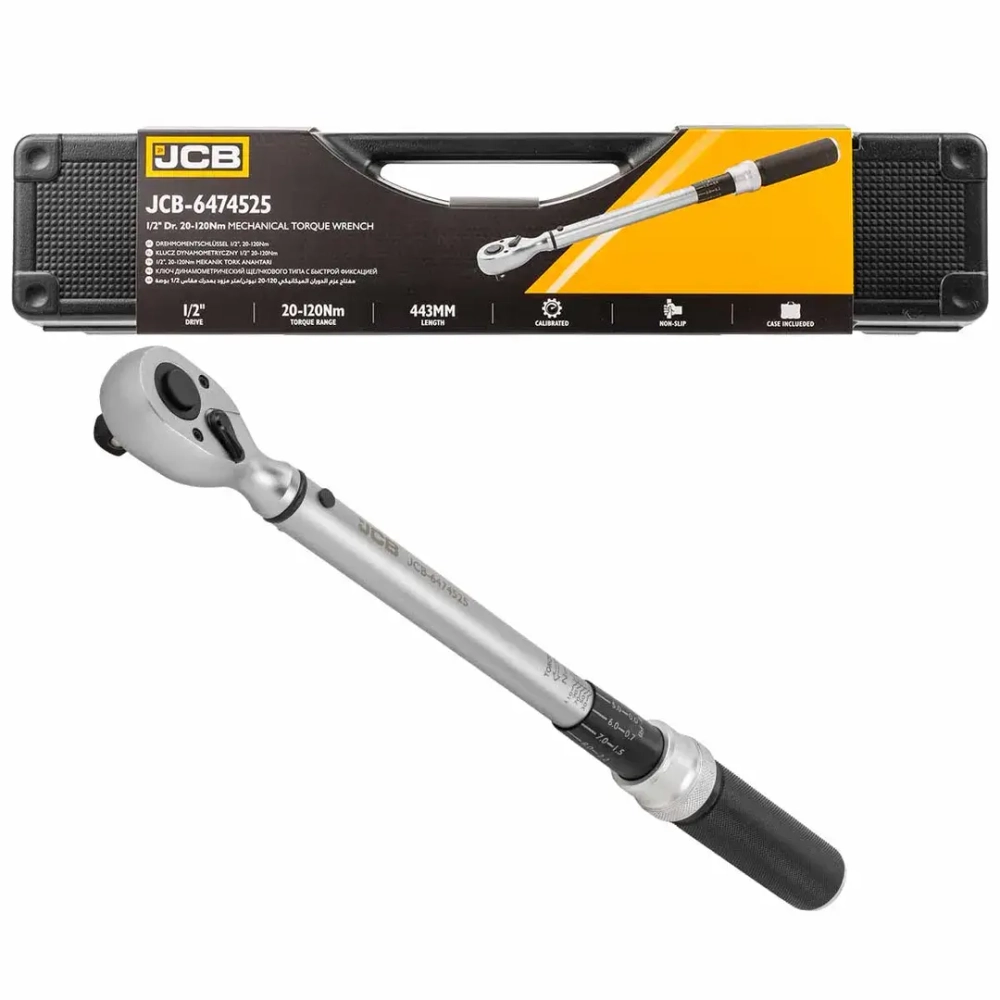Ключ моментный 20-120Нм, 1/2'' JCB JCB-6474525