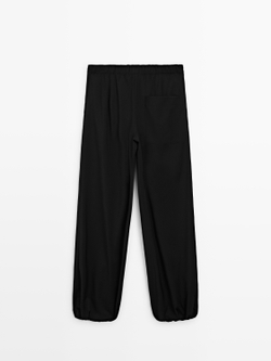 Massimo Dutti Джинсы Barrel Fit свободного кроя, черный