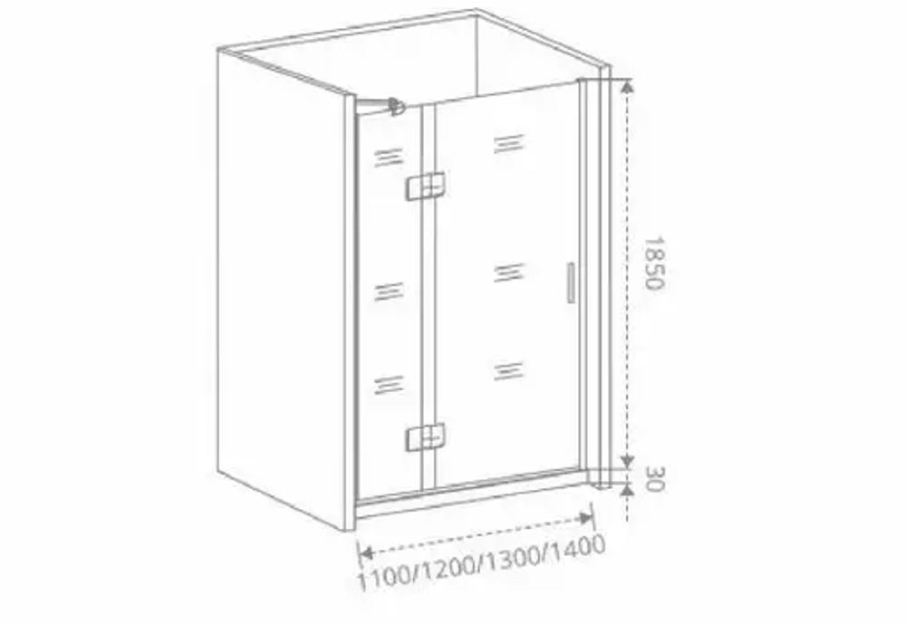 Душевая дверь в нишу Bas Saturn WTW 130*185 L