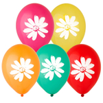 Шар латексный 30см Ромашки (Ассорти)