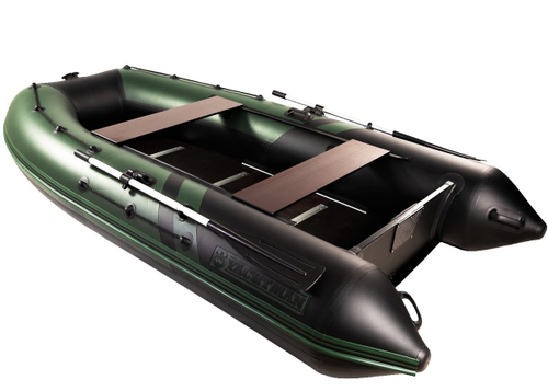 YACHTMAN-320 СК INTERCEPTER (Яхтман) зеленый-черный (лодка ПВХ под мотор с усилением)