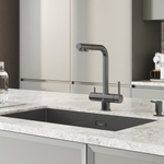 Смеситель для кухни 35к IDDIS UMBGMPFi05 "Umbra" с вых для пит.фильтра выс.пов.излив, п/гайку ГРАФИТ