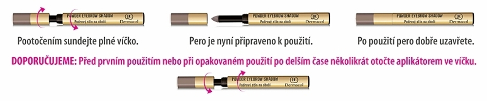 Dermacol Eyebrow Powder - пудровые тени для бровей, 1 g