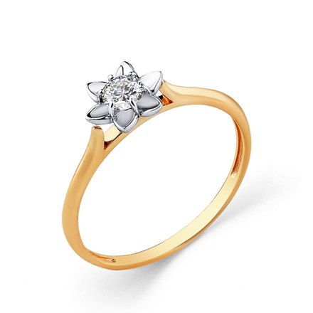 Кольцо из золота 585 пробы с Фианит