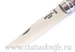 Нож авторский Opinel 08 Mirror Black & White полированный клинокфотография - 2