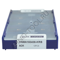 Пластина твердосплавная ISO VNMA160408-KRB ACK10E AHNO по чугуну, чистовая