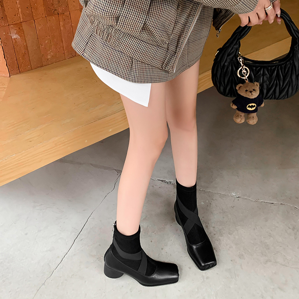 RAPHAEL SONA Cow Leather Ankle Boots 5cm Women"s