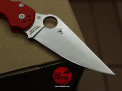 Нож Spyderco Paramilitary 2 G10 - красная рукоять, клинок сатин RK/469