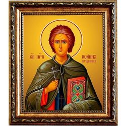 Иоанн Кущник преподобный. Икона на холсте.